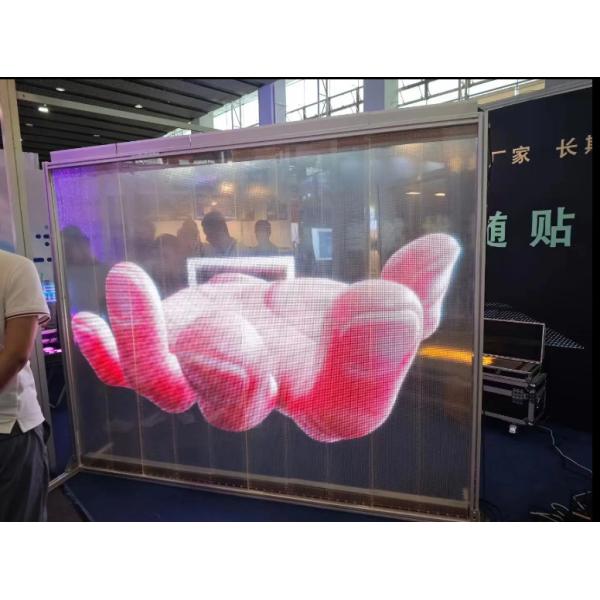 Pantalla LED transparente del 90% con frecuencia de actualización de 3840 Hz para instalaciones de vidrio