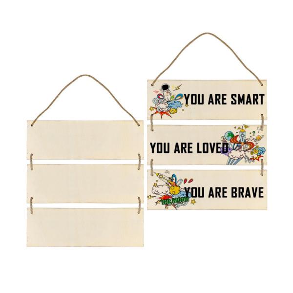 Wooden Sublimation Hanging Sign With Rope For Sublimation Printing