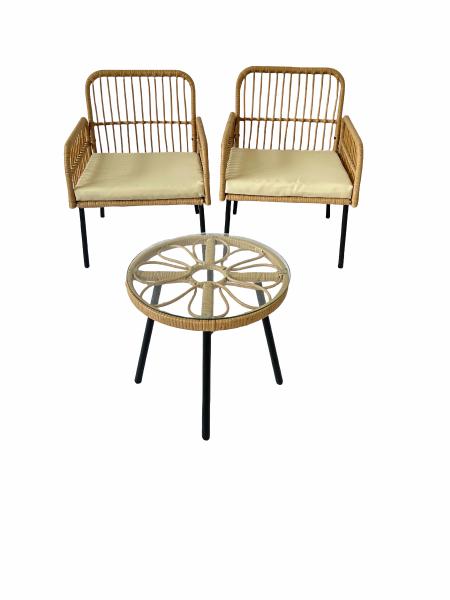 Fabricados com Rattan Frio Cadeiras de Jardim Mesa Elegante Sofá de Café Mobiliário de Exterior