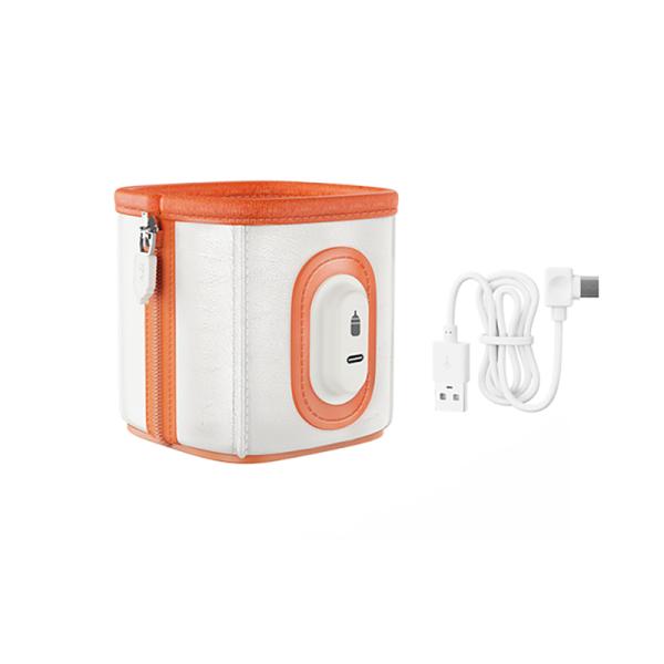 Square Travel Portable Baby Bottle Warmer USB PU Leather 10W 4 - 5oz