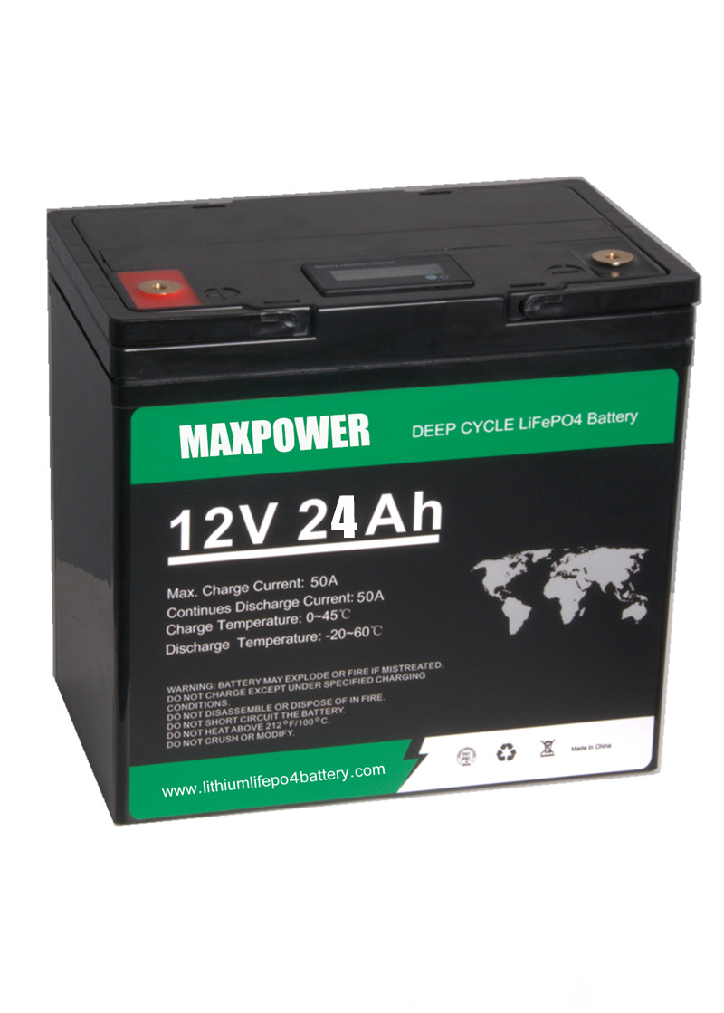 глубокий цикл 12V 24ah lifepo4 аккумуляторная батарея 12,8V литиевые батареи 24Ah Свинцовая кислота Замена лития