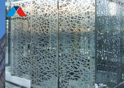PVDF Coated Laser Cut Decorative Aluminium Screen Panels With Aluminium Alloy Material