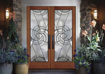 Double Pane Hollow Stained Glass Panels Air / Argon Insulating Thickness 16-30mm