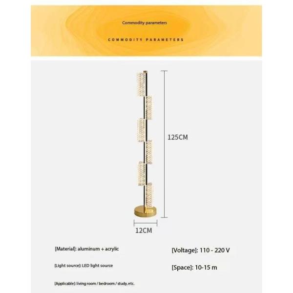 Lámpara de piso de lujo dormitorio modelo estudio sala de estar moda control remoto en línea celebridad bar moderno lámpara de piso led