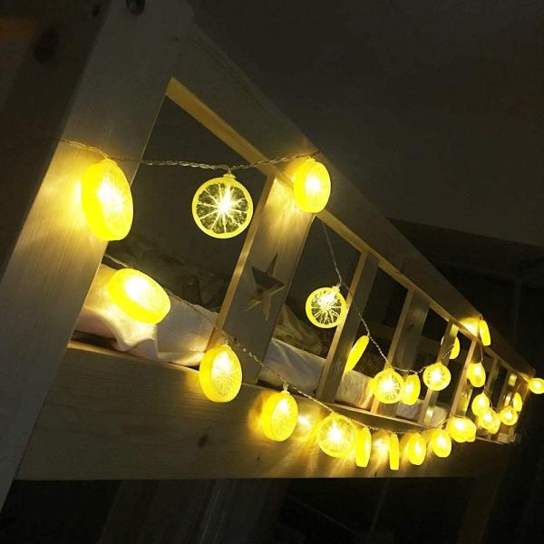 Fruit Lemon Slice String Lights USB LED Flashing Garland Hanging Lamp Battery Powered Indoor Outdoor Lighting Night Light