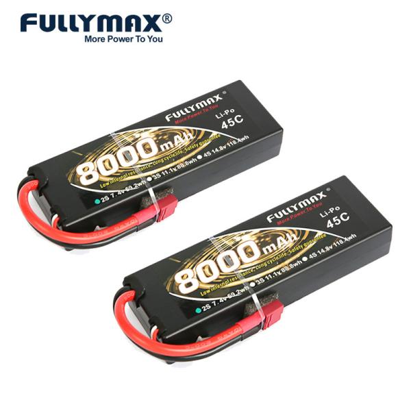 paquets faits sur commande de batterie de la batterie 8000mah 7.4V 45C Rc de 2s