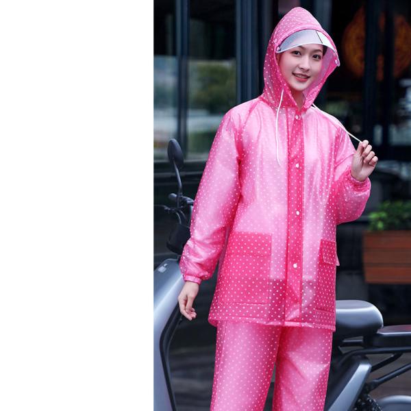 Customized Color RAINWEAR Women's Split Raincoat and Men's Waterproof Rain Pants Suit
