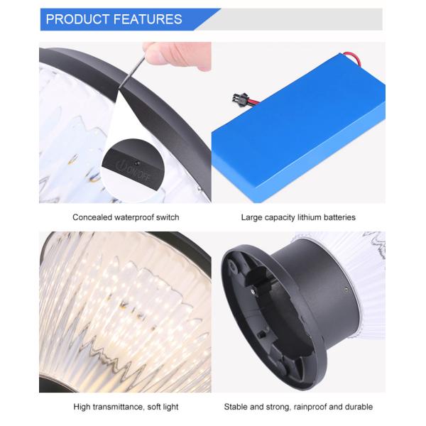 Garden LED Solar Outdoor Waterproof Decoration All In One Lamp Pillar Light