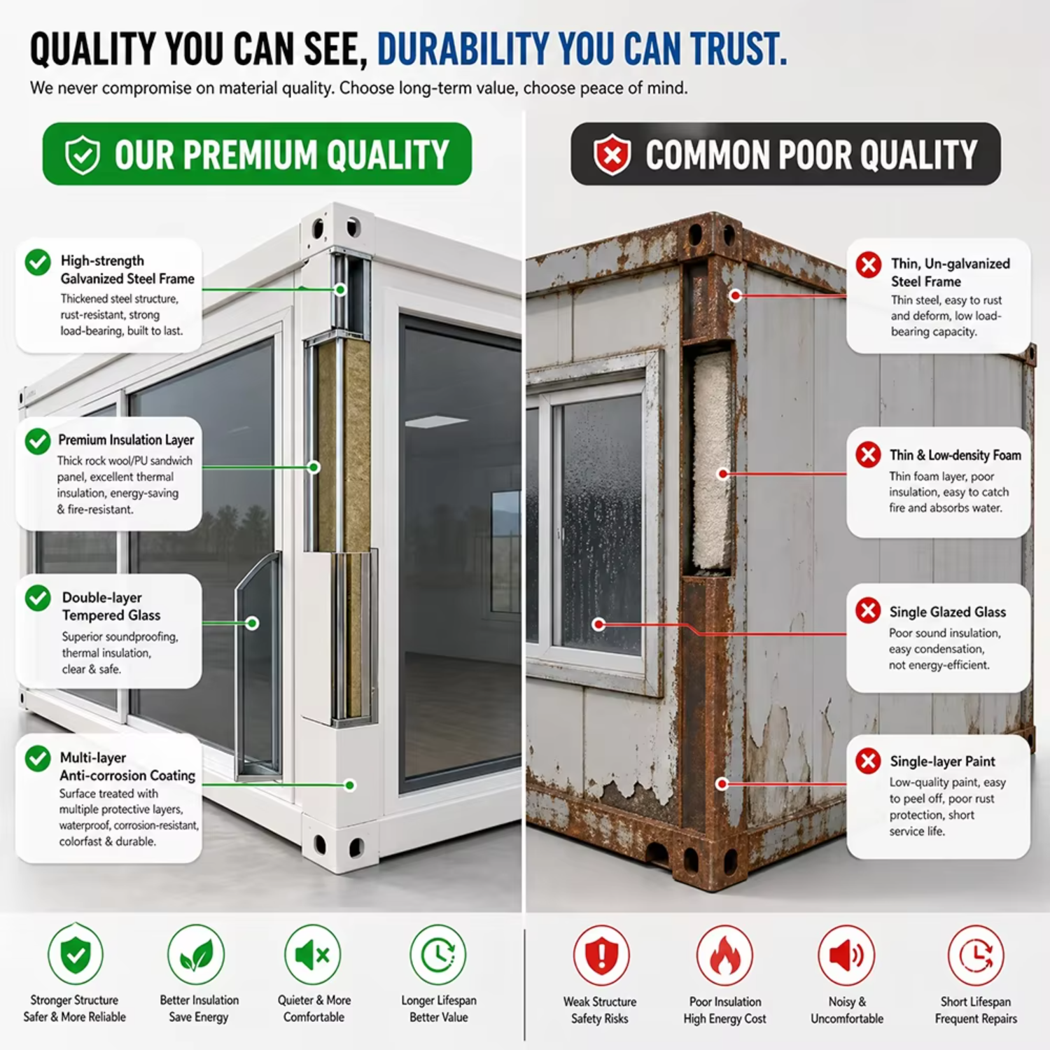 Environmental Protection Low Cost Recycle Packing Box House Parking for Construction Site Dormitory and Labor Camp Unit