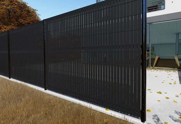 Outdoor Decorative 4ft Curved Metal Fence Plastic Pvc Coated