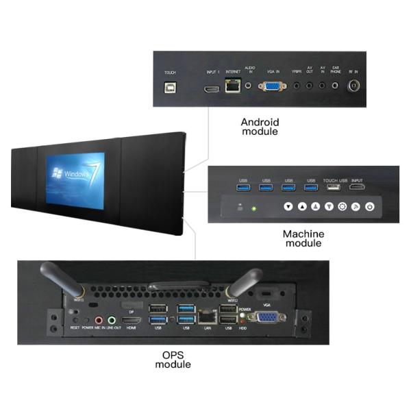 86 Inch Smart Interactive Screen Digital Blackboard with Infrared Multi Touch and 3840*2160 Resolution for Educational Meetings