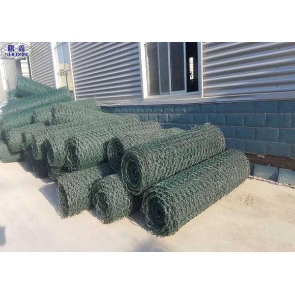 Pvc Coated Galvanized Erosion Control Gabion Baskets For River / Bank Slope