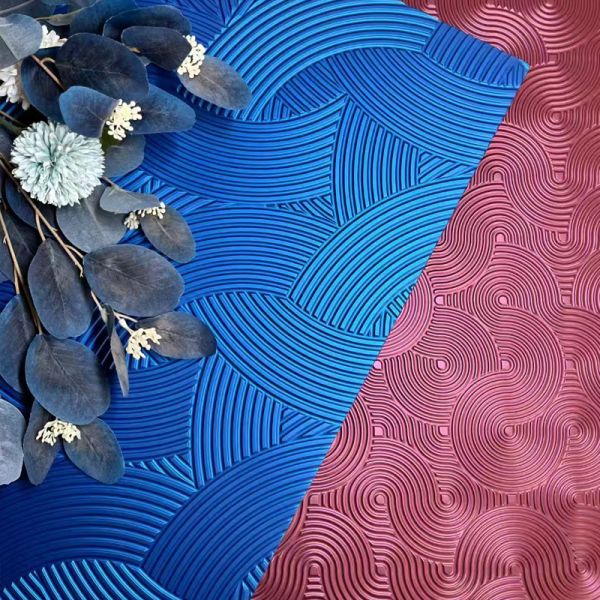 Ultra Matte Vacuum Press PVC Foil 3D Geometric Decorative Foil 1260mm–1400mm Width