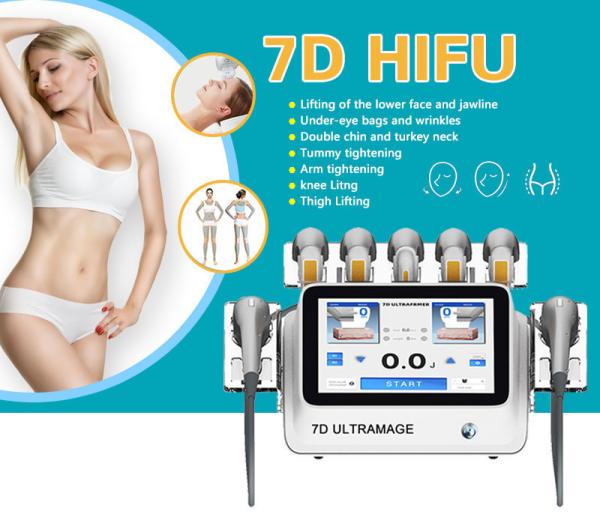 Máquina da perda de peso 7D HIFU, máquina não invasora da lipoaspiração da remoção do enrugamento