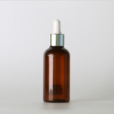 Impressão cosmética ambarina vazia do Silkscreen das garrafas de óleo 2oz 100ml com conta-gotas