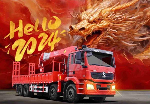 SHACMAN Shacman F3000 Cran Cargo Truck 8x4 380hp EuroII Cargo Box Truck