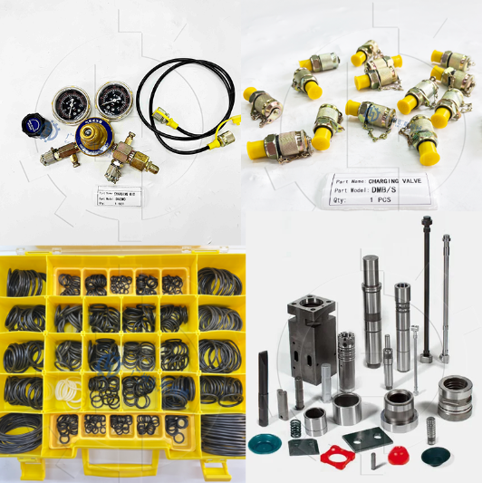 MS28889-2 válvula de carga del acumulador 50MPA válvula de aire de cierre de válvula de control para los accesorios de excavadoras de interruptores hidráulicos