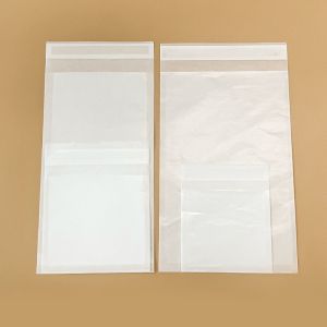 Custom Logo Glassine Envelope Biodegradable Flexible Packaging Clothing Packaging Greaseproof Paper Bags