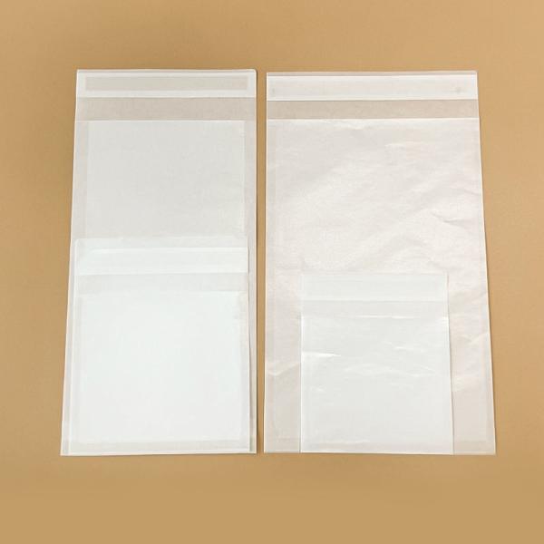 Custom Logo Glassine Envelope Biodegradable Flexible Packaging Clothing Packaging Greaseproof Paper Bags