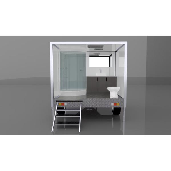 Australian Standard Luxury Single Suite Restroom White Concession Trailer With Shower Room