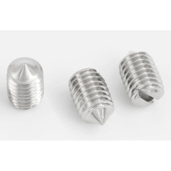 DIN553 Stainless Steel Cone-Point Slotted Drive Set Screws  Slotted Cone-Point Headless Screws