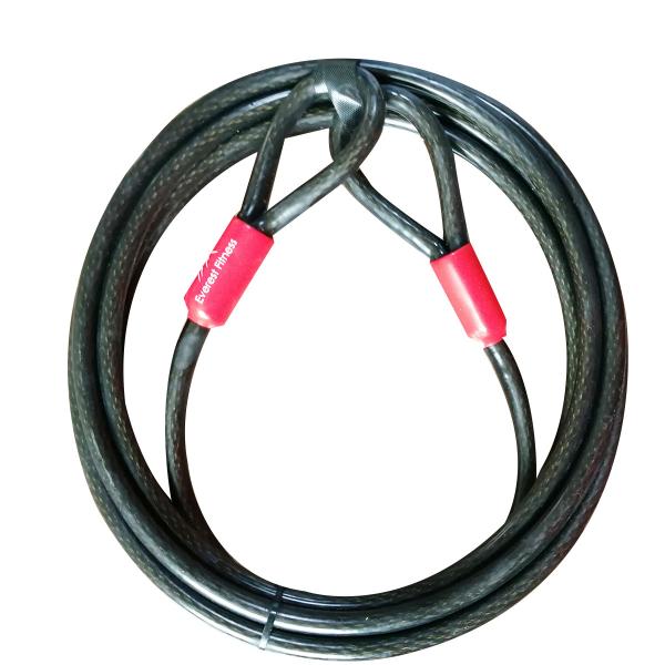 Fermeture de câble de sécurité en câbles galvanisés revêtus en PVC avec extrémités de boucle