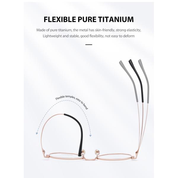 Бренд логотипа геометрических стекел рамки титана изготовленный на заказ для женщин