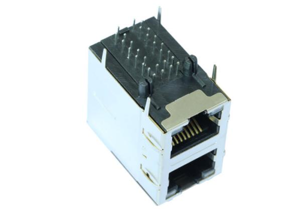 Ports séparés de CT 100/1000Base-T Rj45 2 empilés avec LED LPJG17102-8ADNL