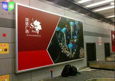 Aluminum Advertising Lightbox Frameless Picture Frames For Railway Station