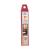L206 Prata 0,5 mm 109 mm comprimento 60° bisel 18 mm lâminas de corte