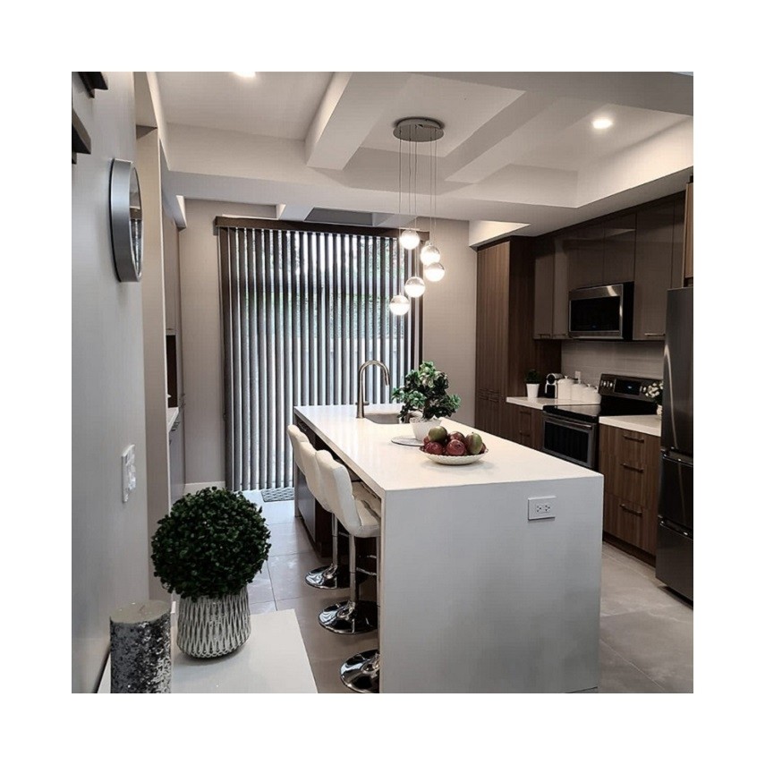 Highly ODM/OEM Flat-Pack Solid Wood Furniture Matte Kitchen Cabinets European Style