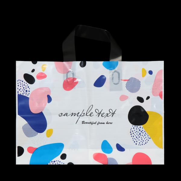Multiple Patterns Floral Plastic Bags Boutique Gift Bag Clothing Packaging Soft Loop Handle Outdoor Shopping Accessories