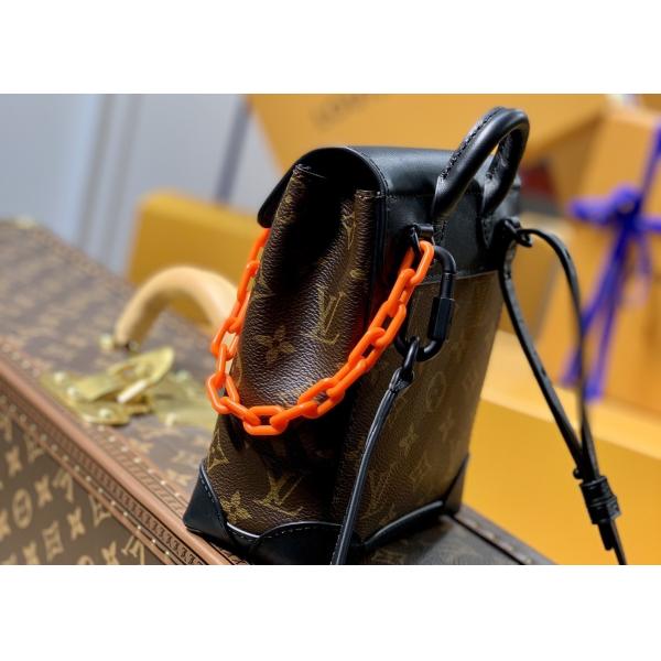 Ladies Brown Cartoon Embroider Luxury Cross Body Bag Monogram Pattern