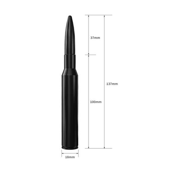 Decoração do veículo Modificação do telhado Carbono Universal Pequeno caminhão Antenna de bala de carro