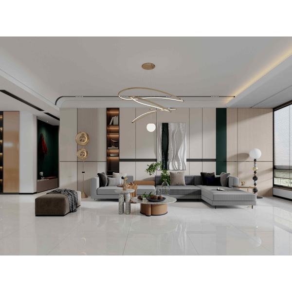 Azulejos de porcelana esmaltada pulida de mármol de 800x800mm resistentes al ácido e impermeables para cocina gris