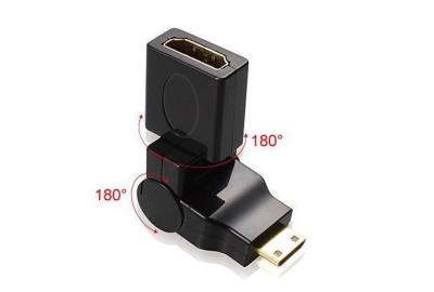 360 Degree Rotation Swivel MINI HDMI Male to HDMI Female M/F Adapter Converter