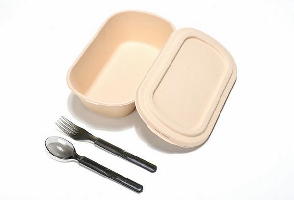 Biodegradable бамбуковый пищевой контейнер пульпы Microwaveable с безопасностью крышки