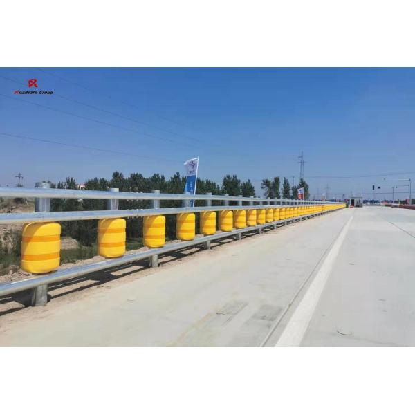 Highway Rolling Barrier System Safety Anti-Collision Guardrail Polyurethane Roller Bucket for Car Truck Crash Warning