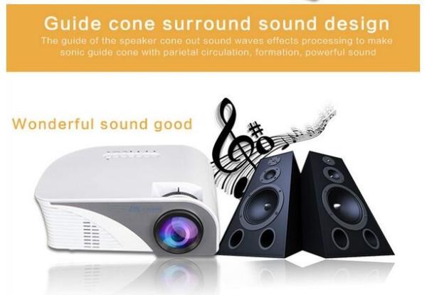 1200 Lumens 800x480 HDMI/AV/VGA/USB Input LED Video Projector HD Home Theater Projector