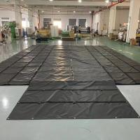Tecido de lonas de PVC preto, forte, para camiões, lonas de lonas de madeira