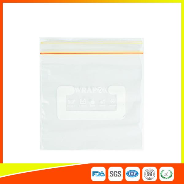 Food Grade Plastic Clear Recyclable Sandwich Bags , Reusable Bag With Zipper
