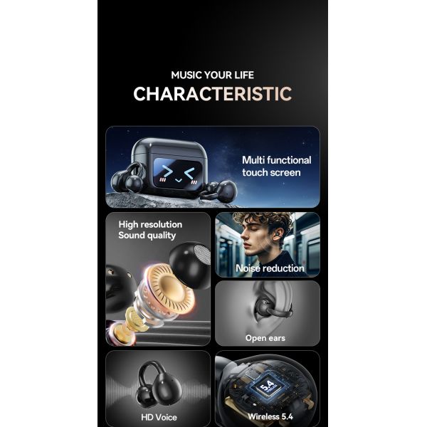 True Active Noise Cancelling Wireless Earbuds with 360° Surround Sound and Wireless V5.4 Technology