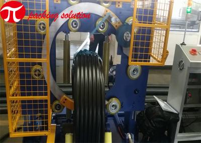 Customized Flexible Pipe Coil Stretch Wrapping Machine Vertical Type Bearing 100KG Coil