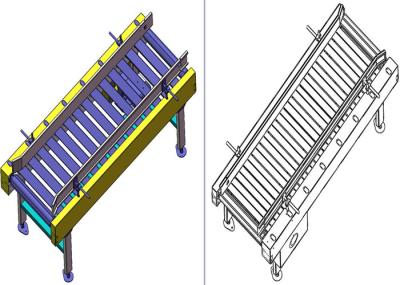 Beverage Industry 380V 0.75KW Gravity Feed Roller Conveyor