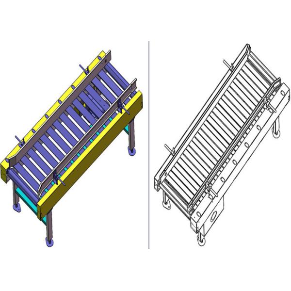 Heat Resistant 2 Tons Max Loading Gravity Feed Roller Conveyor with Easy Installation for Beverage Industry
