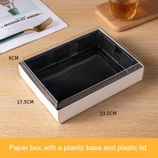 Disposable Biodegradable Fast Food Box, High Grade Commercial Sushi Wooden Box Salad Packing Box