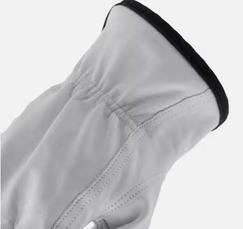 Branco 3M de couro fino revestido com sulfato de grãos de vaca Luvas de couro leves para trabalho de inverno