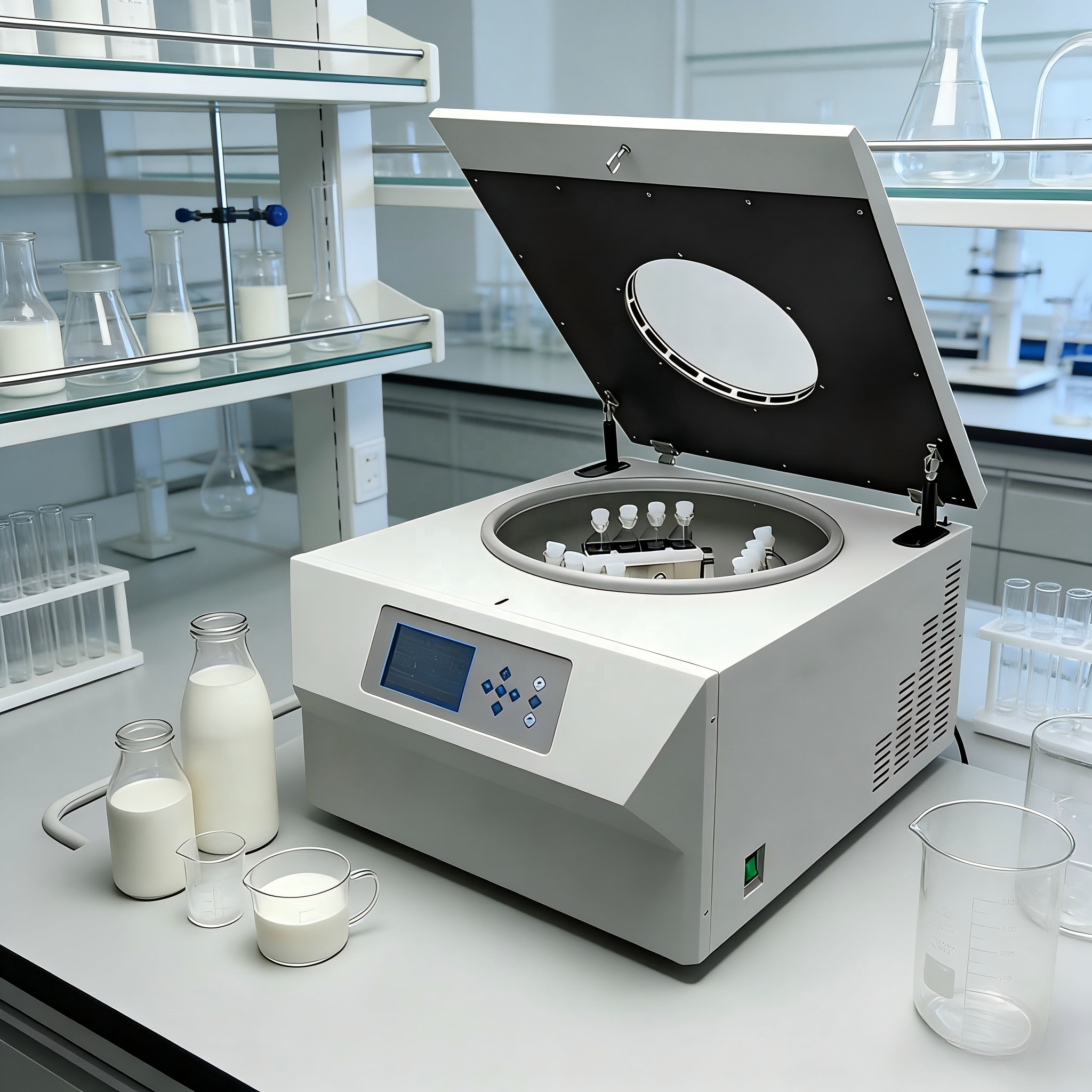 Factory CL-RZ12 100ml Milk Centrifugal Mojonnier Centrifuge 600rpm Dairy Centrifuge 12pcs Milk Tubes for Fat Milk Analytical