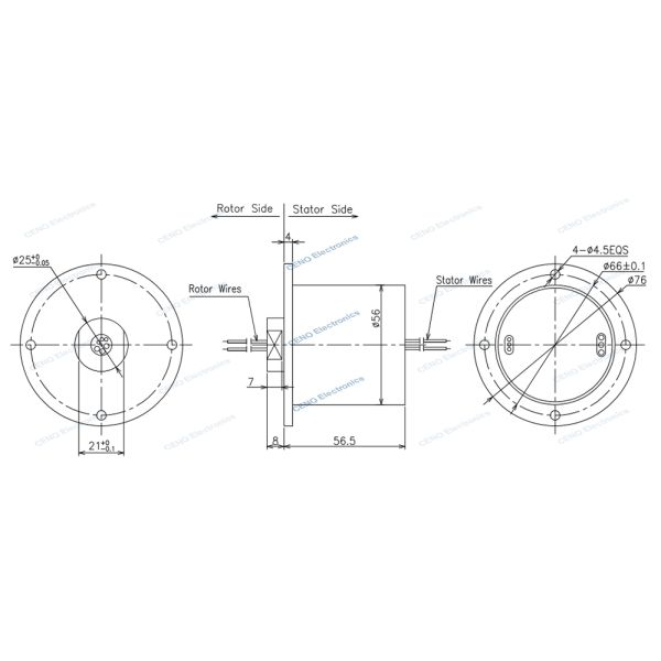 Flange Water-proof Slip Ring with IP65 and Electric Power for Industrial System