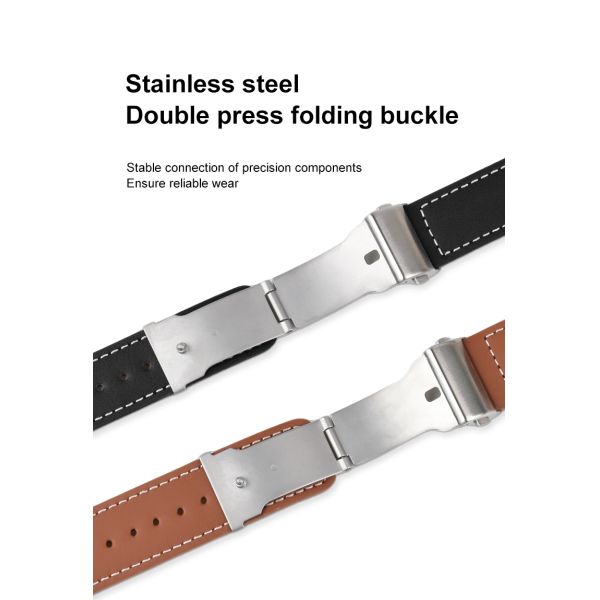 Quick-release Rectangular Genuine Leather Watch Strap · Customizable Colors And Logos